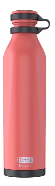botella personalizable rosa